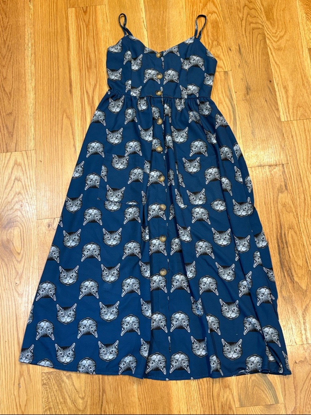 L.A. Soul Cat Print Dress, Size Small